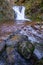 Beautiful shot of All Saints Waterfall flowing on rocks