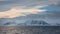 Beautiful shot of arctic hills in Svalbard under the cloudy skies