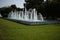 Beautiful shot of an artesian well fountain at the park in Oradea city, Romania