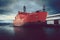 Beautiful shot of the Aurora Australis ship at the docks in Hobart during the Antarctic Expedition