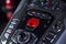 Beautiful shot of a black start engine dashboard on a sports car