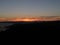 Beautiful shot of a bright sunset sky over Helensburgh visible from Dumbarton Castle