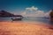 Beautiful shot of a bunch of boats in a sea at Ao Yon Beach, Phuket