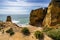 Beautiful shot of the cliffs and the beach of Praia dos Estudiantes in Algarve, Portugal