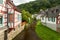 Beautiful shot of colorful houses and a river in the village of Monreal, Germany