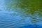 Beautiful shot of the dark water of a lake with traces left by the soft breeze