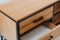 Beautiful shot of the drawers of modern wooden furniture