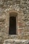 Beautiful shot of an entrance of an abandoned destroyed castle