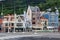 Beautiful shot of the facades of the historical buildings in Bergen, Norway