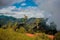 Beautiful shot of forested mountain at the Bhutan Nepal Hills