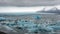 Beautiful shot of the Glacier Lagoon under a cloudy sky