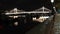 Beautiful shot of a glowing Albert Bridge in London during night time
