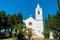 Beautiful shot of the Hermitage of the Holy Christ (Ermita del Santo Cristo) in Beniarres, Spain