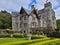 Beautiful shot of the historic Hatley Castle and gardens in Colwood, Canada