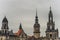 Beautiful shot of the katholische hofkirche under a cloudy sky