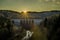 Beautiful shot of the Kruzberk water dam in Czech Republic