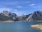 Beautiful shot of the lake and mountains at Riano reservoir, Spain