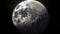 Beautiful shot of the moon. The surface of the moon closeup. Detailed shot of the craters of the moon. Lunar and astrophotography