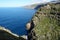 Beautiful shot of a mossy cliff by the seashore