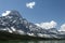 Beautiful shot of the Mount Chephren and Waterfowl Lakes in the Canadian Rocky Mountains