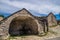 Beautiful shot of old stone houses in La Fage-Saint-Julien, Lozere, France