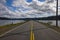 Beautiful shot of a roadway under the clouds in Oregon