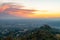 Beautiful shot of the Rocca di Asolo in the sunset