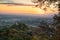 Beautiful shot of the Rocca di Asolo in the sunset