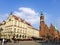 Beautiful shot of Warsaw Town Hall in Poland during daytime