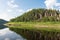 Beautiful Siberian rivers. Fantastical cliffs.