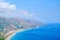 Beautiful Sicilian lanscape with sea shore