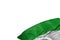 Beautiful Sierra Leone flag with big folds lying in bottom right corner isolated on white - any feast flag 3d illustration