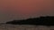 Beautiful silhouette fishing boat and Sunset over the sea. Bangpu Recreation Center (Samut Prakan, Thailand)