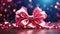 Beautiful silk bow, festive border background decorative elegant