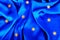 Beautiful silk wavy fabric blue with stars