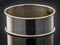 Beautiful silver napkin ring on black background