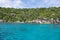 Beautiful similan island like a heaven with blue sky and calm bl