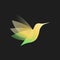 Beautiful Simple Little Bird Colibri Logo Design Vector