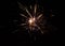 Beautiful single Firework isolated on black background