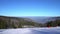 Beautiful ski slope on mountain resort in Alsace.