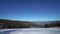 Beautiful ski slope on mountain resort in Alsace. Timelapse view.