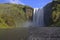 Beautiful Skogafoss waterfall on Iceland