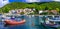 Beautiful Skopelos island- traditional fishing village Neo Klima,Greece.