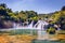 Beautiful Skradinski Buk Waterfall In Krka National Park, Dalmatia, Croatia, Europe. The magical waterfalls of Krka National Park