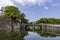 Beautiful sky above the double-arch bridge, Tokyo, Japan