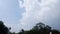 Beautiful sky image with green trees and clouds