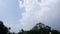 Beautiful sky image with green trees and clouds