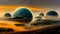 The Beautiful Skyline of a Very Distant Alien Planet