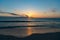 beautiful skyscape with sea water on the summer beach