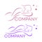 Beautiful sleeping woman logo. Vector illustration.